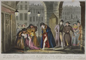 Eine Szene unter den Arkaden von Covent Garden, 1830